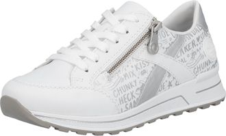 Rieker Sneaker RIEKER, Damen, Gr. 36, silber (wei&szlig;, silberfarben), Lederimitat, Schuhe Sneaker, herausnehmbarer Soft-Einlage, Freizeitschuh, Halbschuh, Schn&uuml;