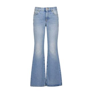 Balmain Flared Jeans, female, Blue, Size: M Retro Flared Denim Jeans