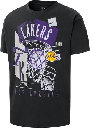 Nike Los Angeles Lakers Courtside Nike Mens NBA Vintage T-Shirt in Black | HV5643-010