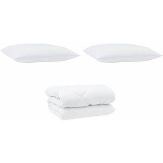 vidaXL Vidaxl - Edredón de Invierno 3 pcs Blanco 260 x 220 cm Microfibra