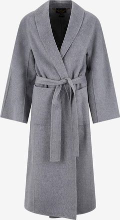 Luisa Spagnoli Langer Mantel aus Flanell mit Revers Speziale