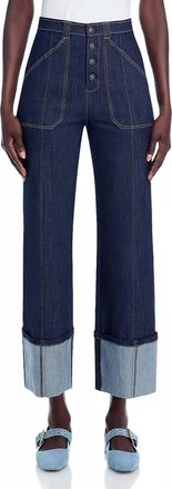 Cinq &agrave; Sept Benji High Rise Cuffed Jeans In Indigo