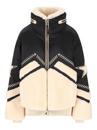 Bogner Amie embroidery-detail high-neck jacket - Black