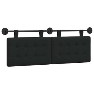 vidaXL Cabecero Colgante Negro Tela Vidaxl