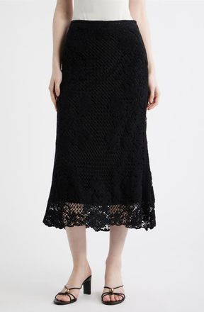 Kobi Halperin Lainey Open Stitch Maxi Skirt in Black at Nordstrom, Size X-Small