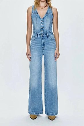 Pistola Denim Aria Vest Jumpsuit In Blue