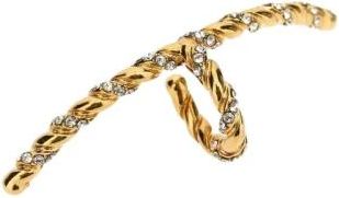 Valentino Garavani Accessoires, Dames, Geel, ONE Size, Spiraal Ring met Versieringen