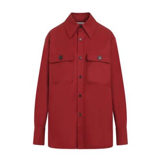 Saint Laurent Red Cotton Shirt Classic Style