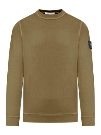 Stone Island CREWNECK SWEATSHIRT WITH COMPASS LOGO - Stone Island - Man