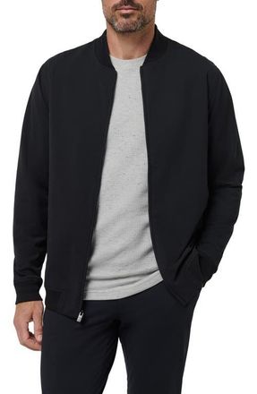 Travis Mathew Stretch Cotton Bomber Jacket in Black at Nordstrom, Size Medium