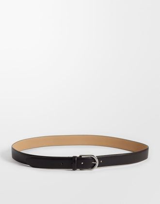 Selected Cintura in pelle marrone scuro