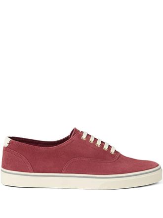 Brunello Cucinelli reversed calfskin sneakers - Rood
