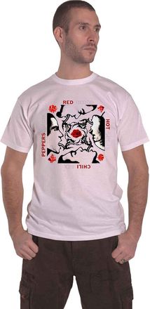 Red Hot Chili Peppers Plastic Head Red Hot Chili Peppers Blood Sugar Sex Magik Square (White) T-Shirt (x-Large)