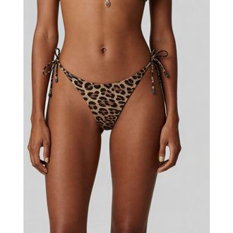 Lords of Harlech Leopard Brown Womens Bikini Bottom at Nordstrom, Size Xxx-Large