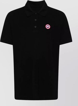 Canada Goose logo polo shirt cotton pique collar