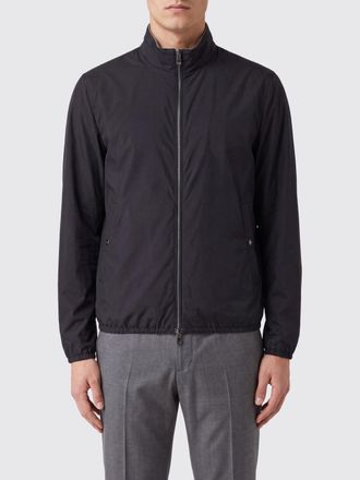 Herno High Neck Nylon Bomber Jacket with Zip Closure