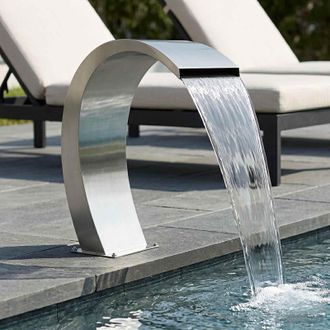 vidaXL Vidaxl Fontana Da Piscina Acciaio Inox 60 X 30 X 70 Cm Argento