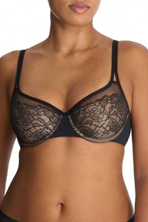 Natori Womnes Graceful Full Fit Balconette Contour Underwire Bra In Black/cafe