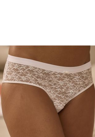 Vivance Stringpanty VIVANCE, Damen, Gr. 40/42, weiss (wei&szlig;), Spitze, Obermaterial: 86% Polyamid, 14% Elasthan, Unterhosen Stringpanty, aus zarter Spitze in bl