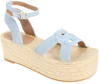 BOSS Machica Espadrille Platform Sandal in Light/Pastel Blue at Nordstrom, Size 10