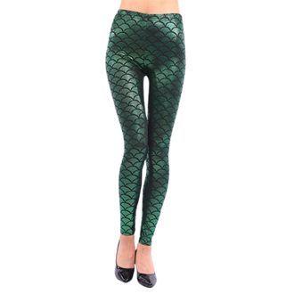 Generic 2025 - Fashionable Womens Slim Fit Shiny Skin Leggings Stylish Base Layer for A Slimmer Look Under Skirt Shorts Plus Size (Green, XL)