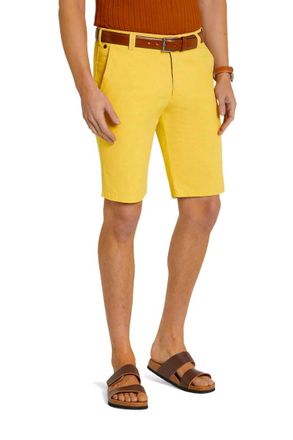 Meyer B-Palma Organic Cotton Stretch Shorts In Canary