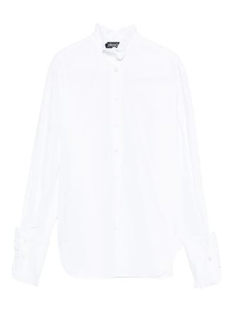 DRHOPE ruffled-trim shirt - women - Cotton - 40 - White