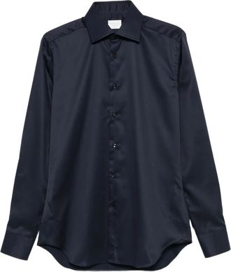 Xacus long-sleeve cotton shirt - Black