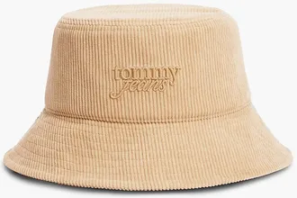 Tommy Hilfiger Womens Tommy Jeans Script Corduroy Bucket Hat - Safari Canvas