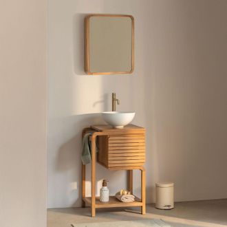 Sklum Conjunto De Mueble De Ba&ntilde;o En Madera De Teca Bradley Sklum