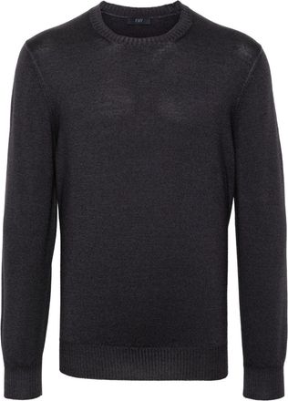 Fay logo-embroidered sweater - men - Virgin Wool - 48 - Grey