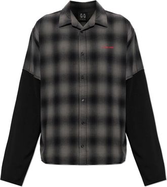 44 Label Group Shirt met vintage effect - Heren - Casual Overhemden - Grijs - 2XL - Katoen - Overhemden