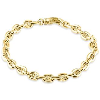 Pompeii3 Mens Marine 14k Gold (26gram) or Platinum (48gram) 6.5mm Link Bracelet 8.5