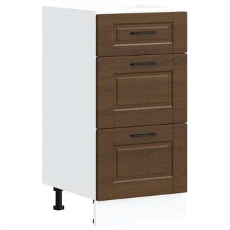 vidaXL Kitchen Base Cabinet Porto Brown Oak Engineered Wood vidaXL