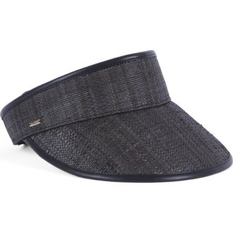Eugenia Kim Micky Packable UPF 50+ Visor in Midnight at Nordstrom
