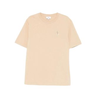 Maison Kitsun&eacute; T-Shirts, male, Beige, Size: 2XL Dressed Fox Comfort Tee-Shirt