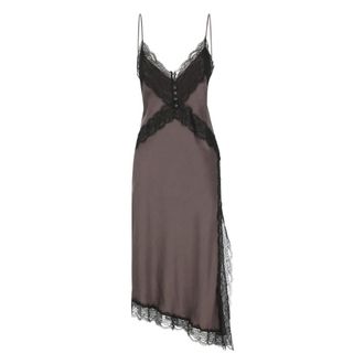 Andamane Abito Midi Scollo a V - - Dresses - Donna - Marrone - S