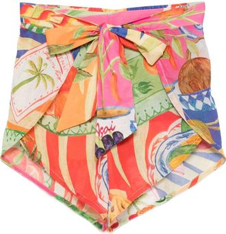 Farm Rio Summer Picnic Shorts - Womens - Cotton