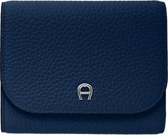 Aigner Elegante Leren Portemonnee & Kaarthouder - Dames - Portefeuilles - Blauw - ONE Size - Leer - Accessoires