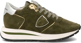 Philippe Model Tropez Hoge Sneakers - Dames - Sneakers - Groen - 40 EU - Leer - Schoenen