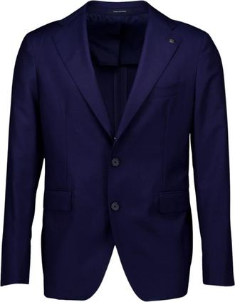 Tagliatore Blauw Pak 2sv 22b 01 - Heren - Blazers - Blauw - L - Wol - Jassen