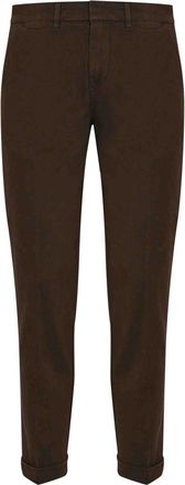 Fay Slim Fit Cotton Gabardine Trousers