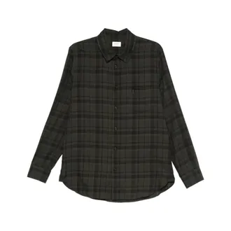 Saint Laurent Casual Shirts, male, Black, Size: L Cassandre Shirt