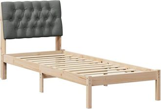 vidaXL Estructura De Cama Con Cabecera Tapizada Marr&oacute;n 80 X 200 Cm Vidaxl