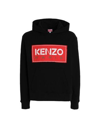 Kenzo Mens Kenzo Box Logo Black Hoodie - Size: 38