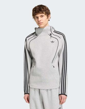 adidas Originals Spacer Teamgeist 26 Cutline - Felpa con cappuccio grigio medio m&eacute;lange