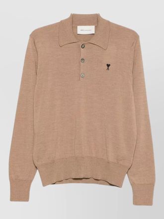 Ami wool polo sweater