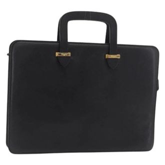 Ferragamo Pre-owned Business Bag - Dames - Pre-owned - Zwart - Maat: ONE Size Leer