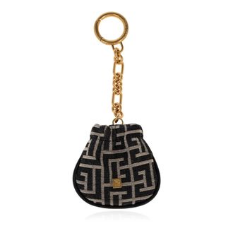 Balmain Pulse Monogram Jacquard Sleutelhanger - Dames - Sleutelhangers & Tashangers - Zwart - ONE Size - Katoen - Accessoires