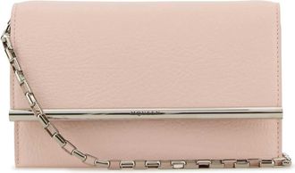 Alexander McQueen Alexander Mcqueen Pink Leather Mini Cross Bar Clutch